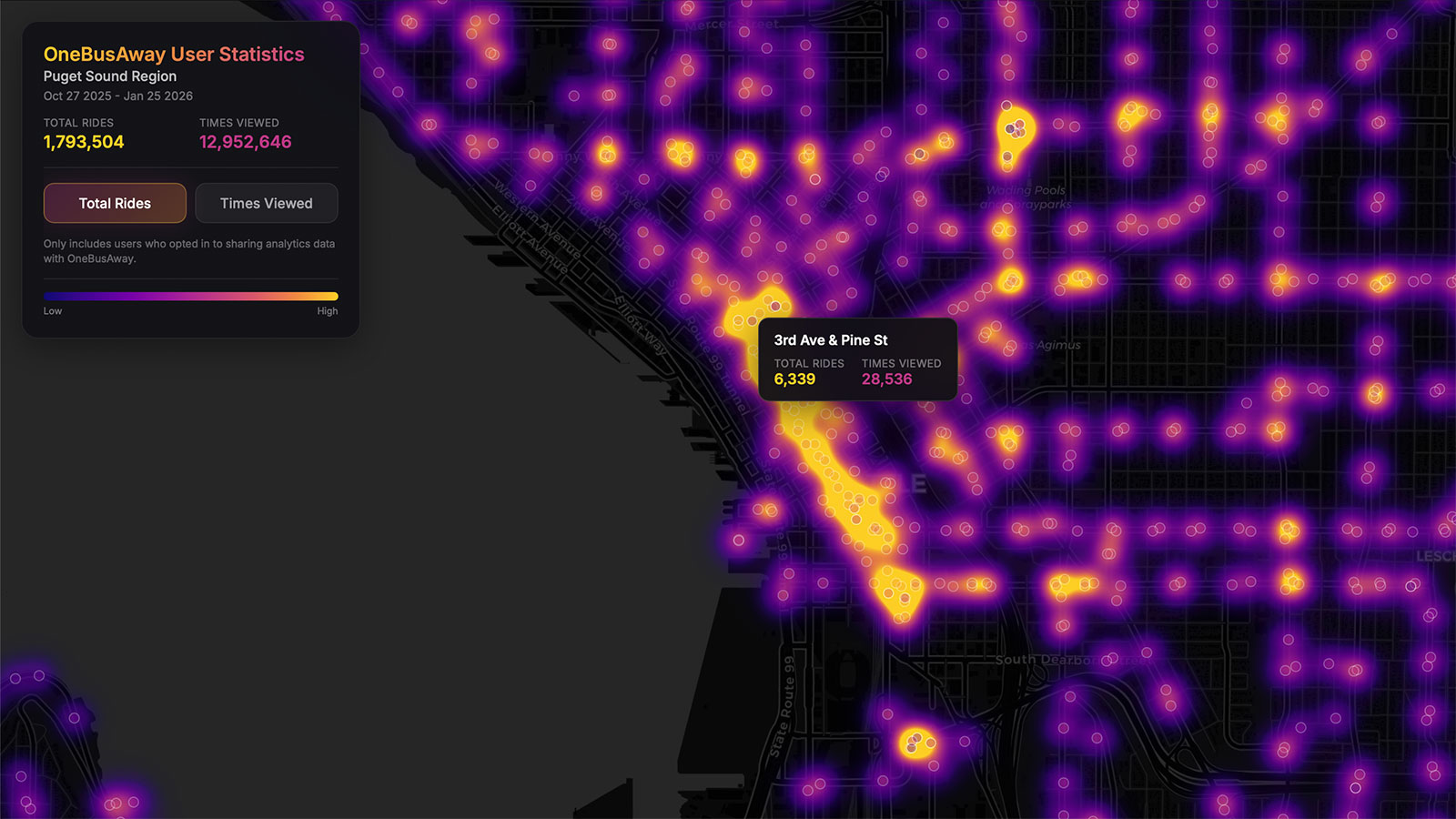 Screenshot of visualization